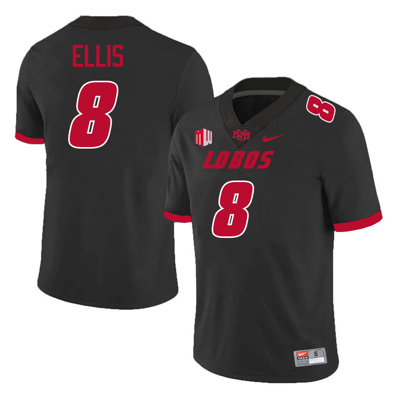 Christian Ellis UNM Lobos Jersey,New Mexico Lobos Football Jersey,Uniforms-Black